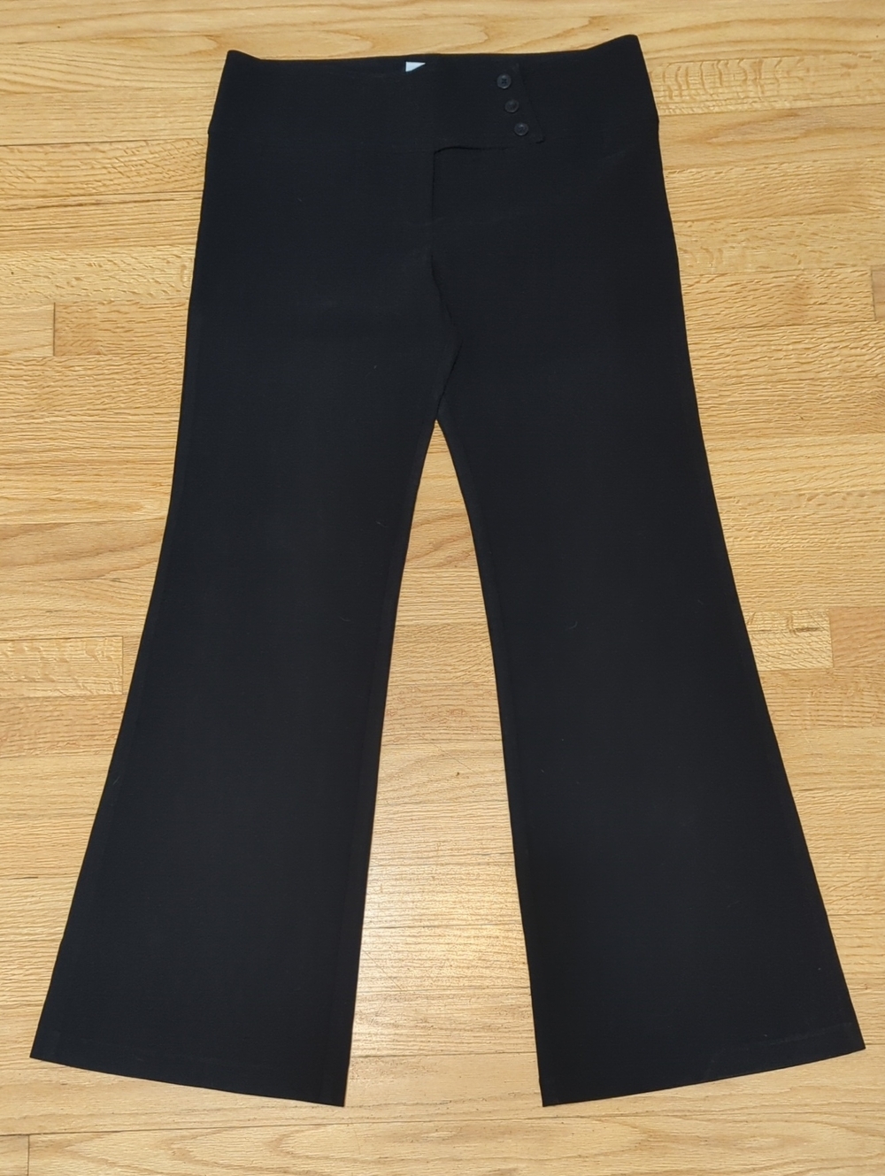 Zinc Black Flare Leg Pants Womens 9 Stretch Career Dress Wide Leg
